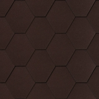 Asfaltový šindel - HEXAGONAL - hnědý