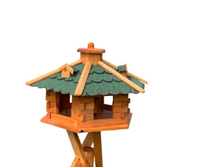 Krmítko pro ptáky - zelená střecha